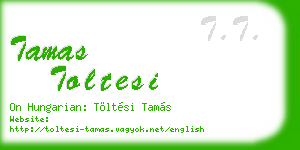 tamas toltesi business card